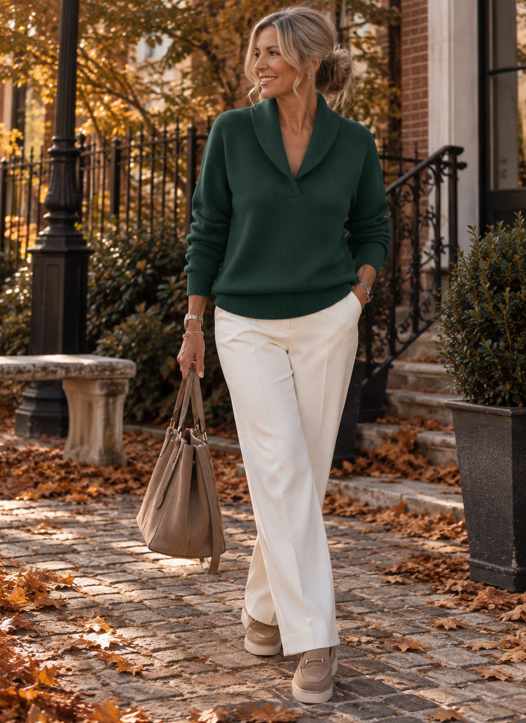 Amelia V-neck jumper by May-London