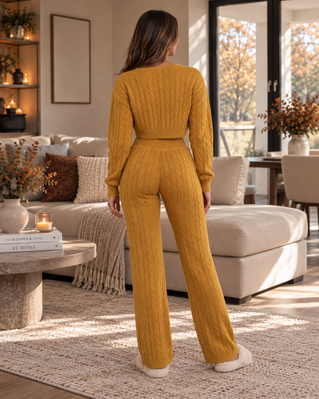 Romilly Ribbed Knit Lounge Set for women, additional product view by May-London