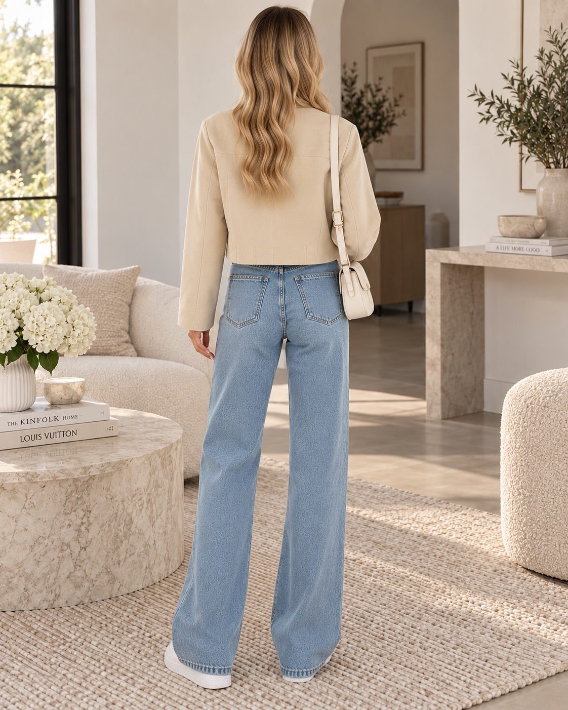 Florence Signature Zip Bomber Jacket for women, additional product view by May-London
