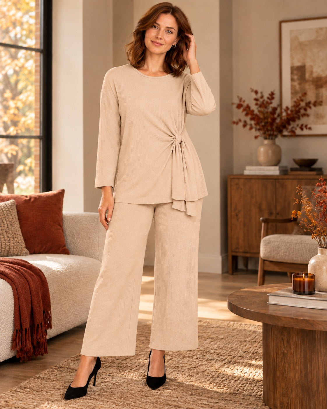 Ainsley side-tie co-ord set by May-London