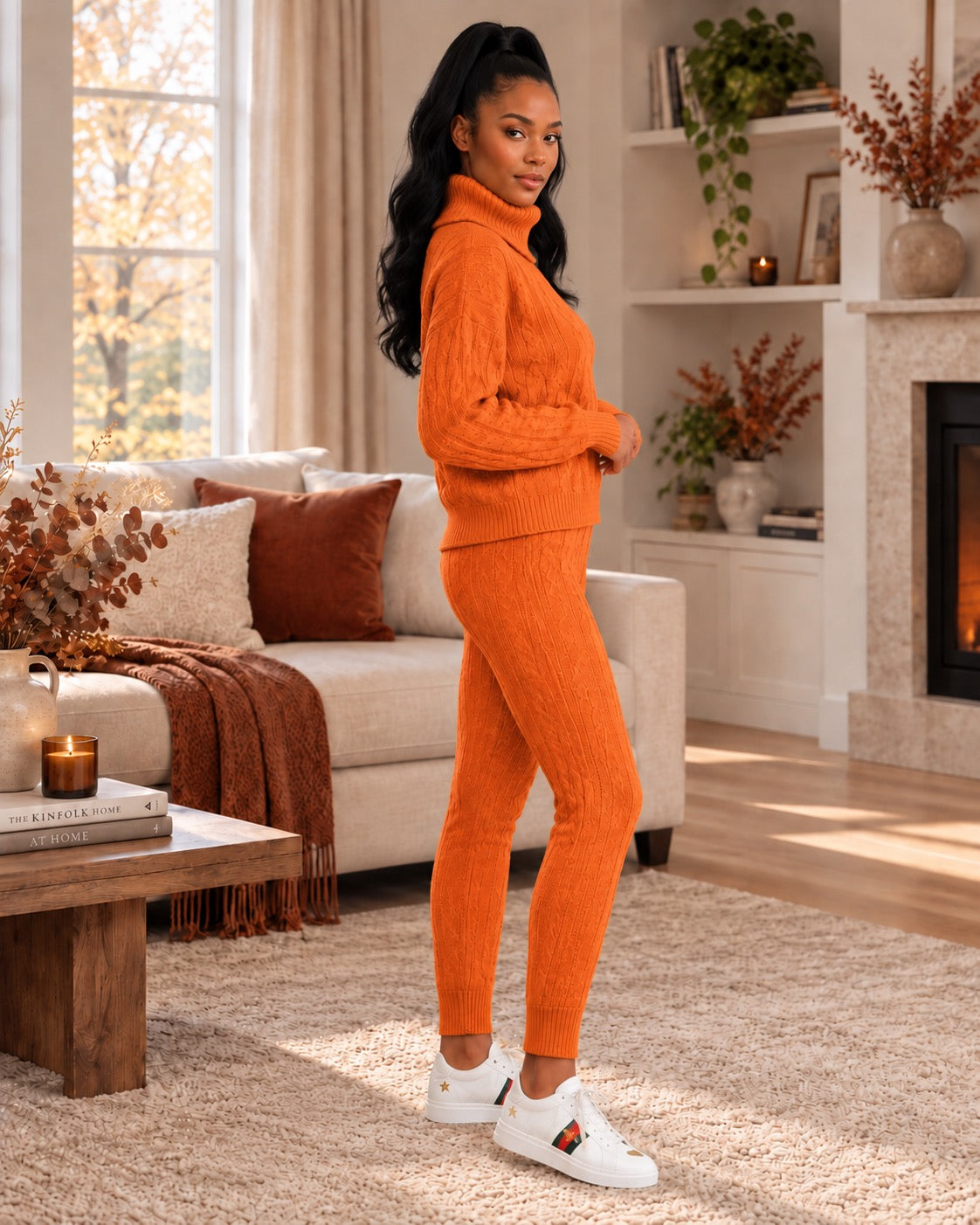 Isolde Ribbed High-Neck Knit Set by May-London