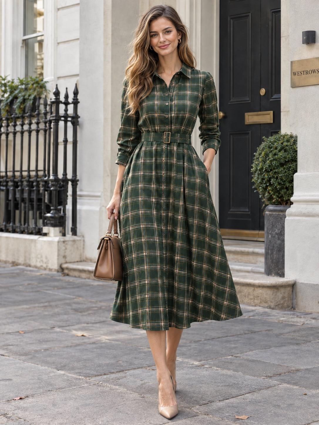 Cecily Elegant Midi Dress for women, alternative product view by May-London