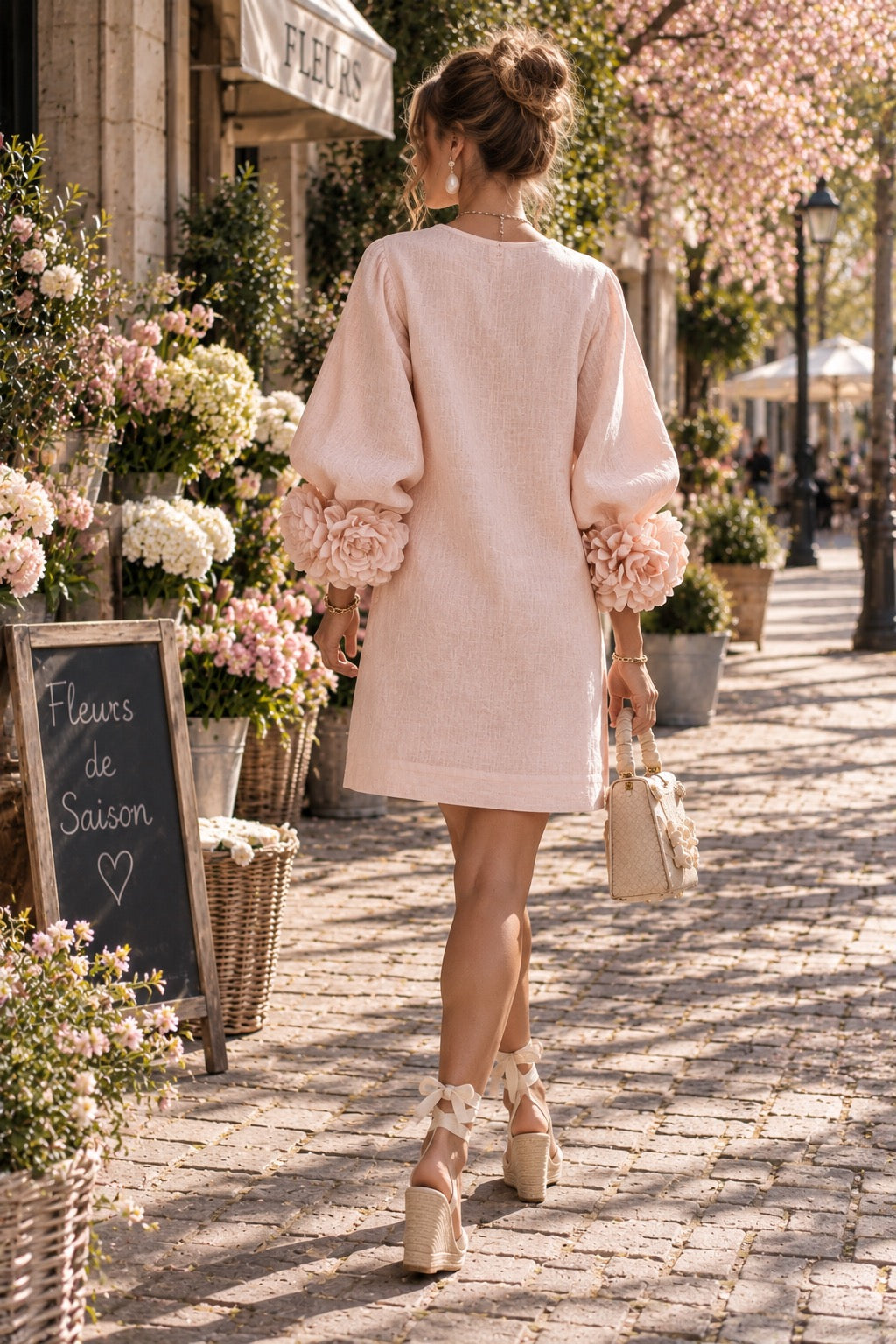 Rosalie floral button-down mini dress by May-London