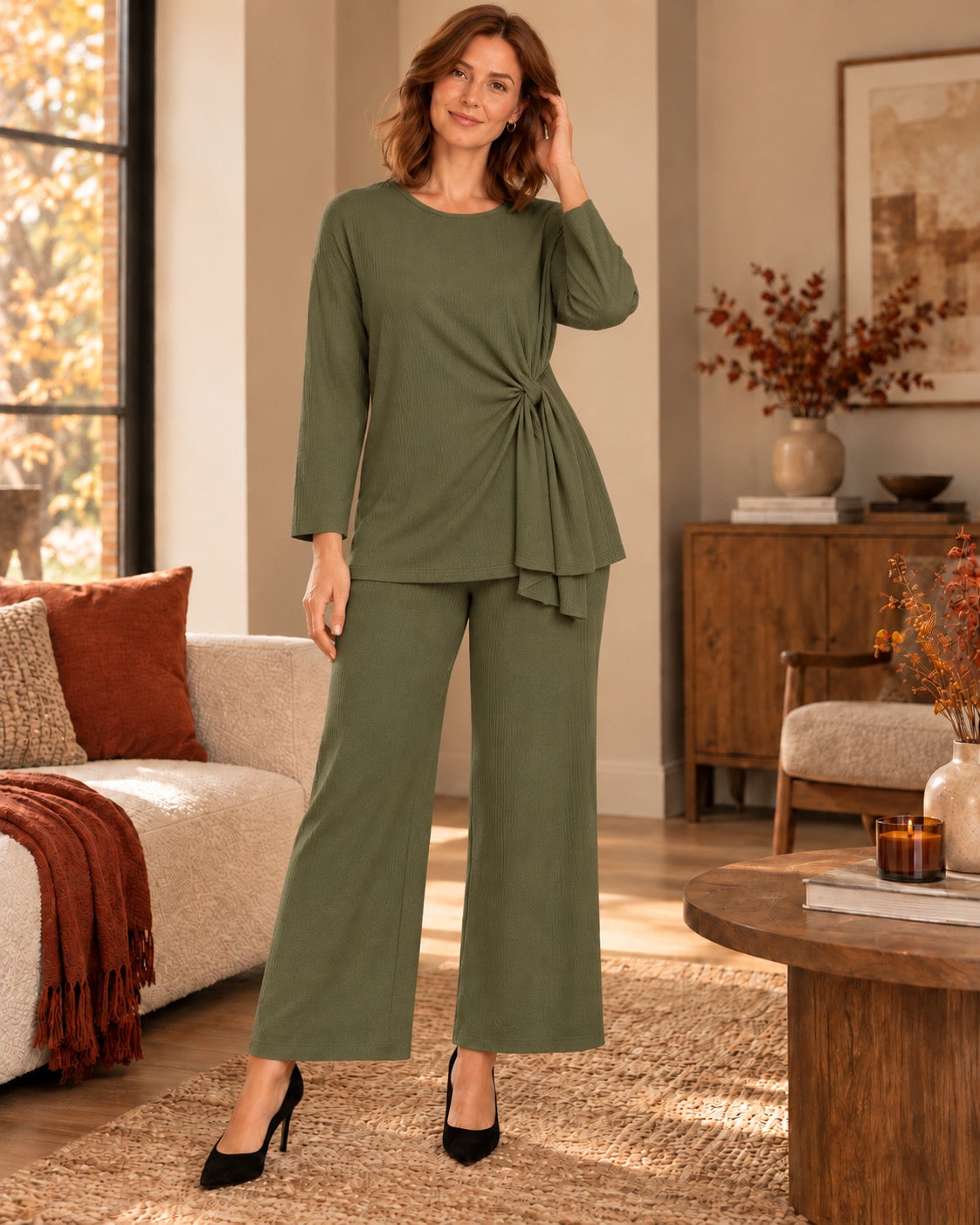 Ainsley side-tie co-ord set by May-London