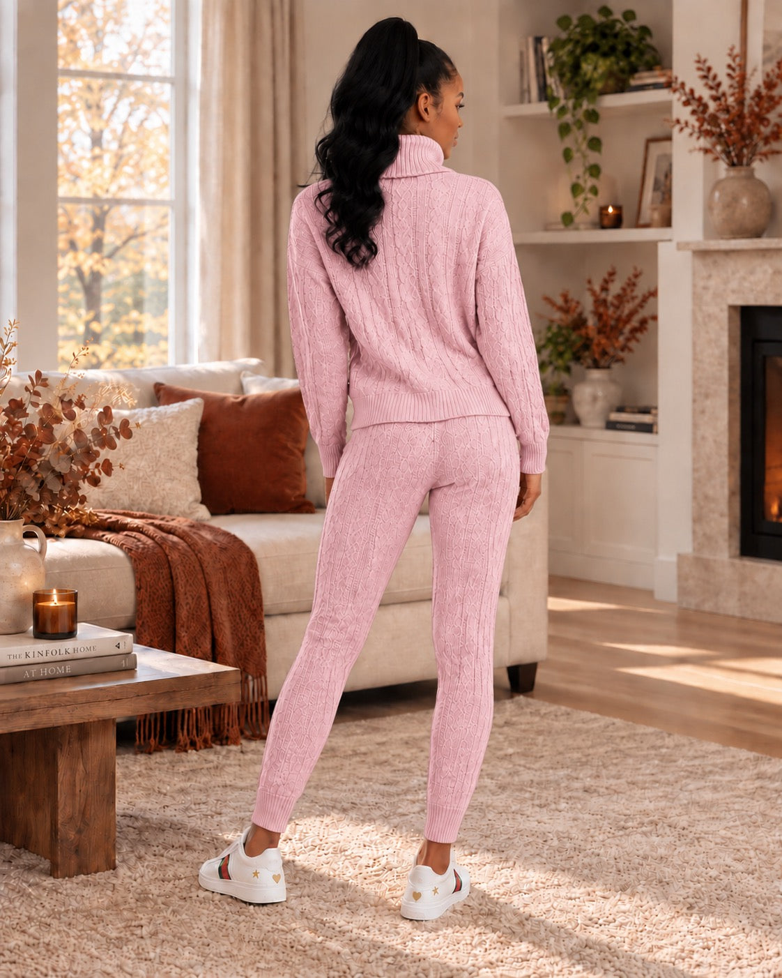 Isolde Ribbed High-Neck Knit Set by May-London