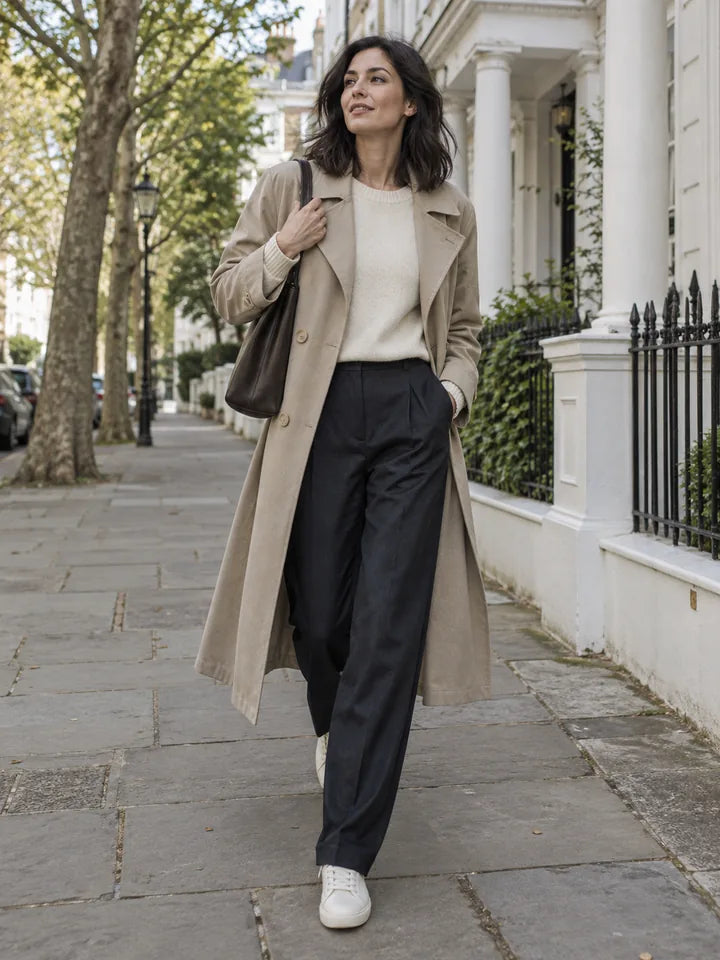 Spring editorial: a trench coat on a London street
